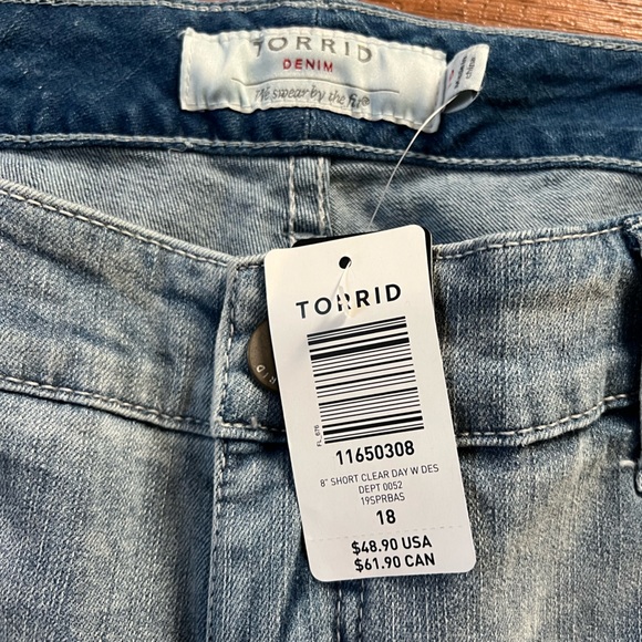 Torrid Bermuda ripped jean shorts - Picture 3 of 5